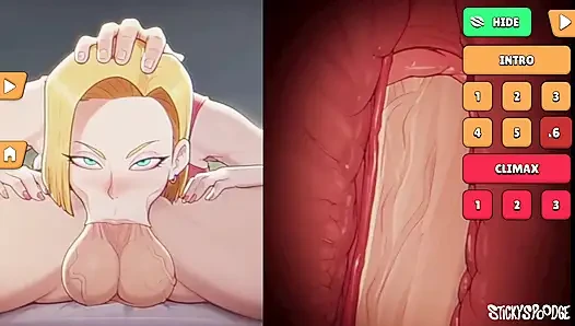 Android 18 Gears derin - Android 18'in yüzünü sütle dolduruyor