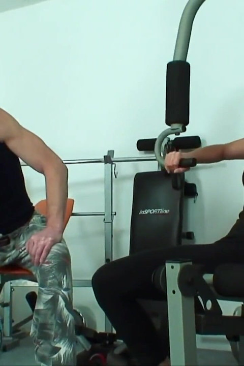 Hot workout girl with a tight ass and amazing tits gets horny during her workout and wants to fuck