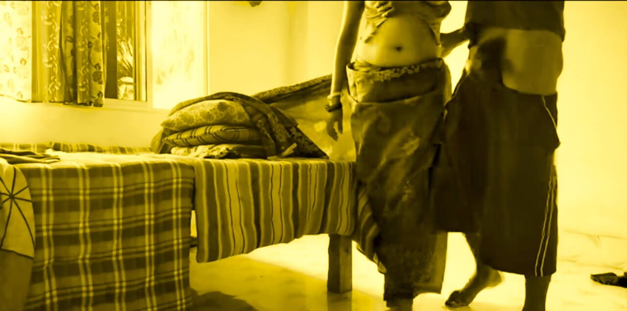 Young devar Fucks Hot Bhabi Sweet Tight Pussy When she is folding sarees at home.