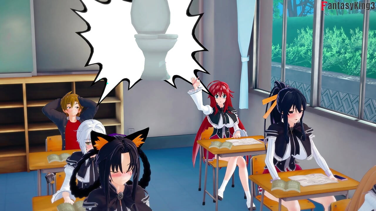 Rias Gremory โดนเย็ดในห้องน้ํา - DXD NTR Madness Series