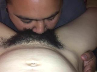 Black guy Eat's Very Hairy pussy
