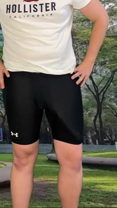 Key moment from "Monster cock cyclist public dick flash cum in tight pants"