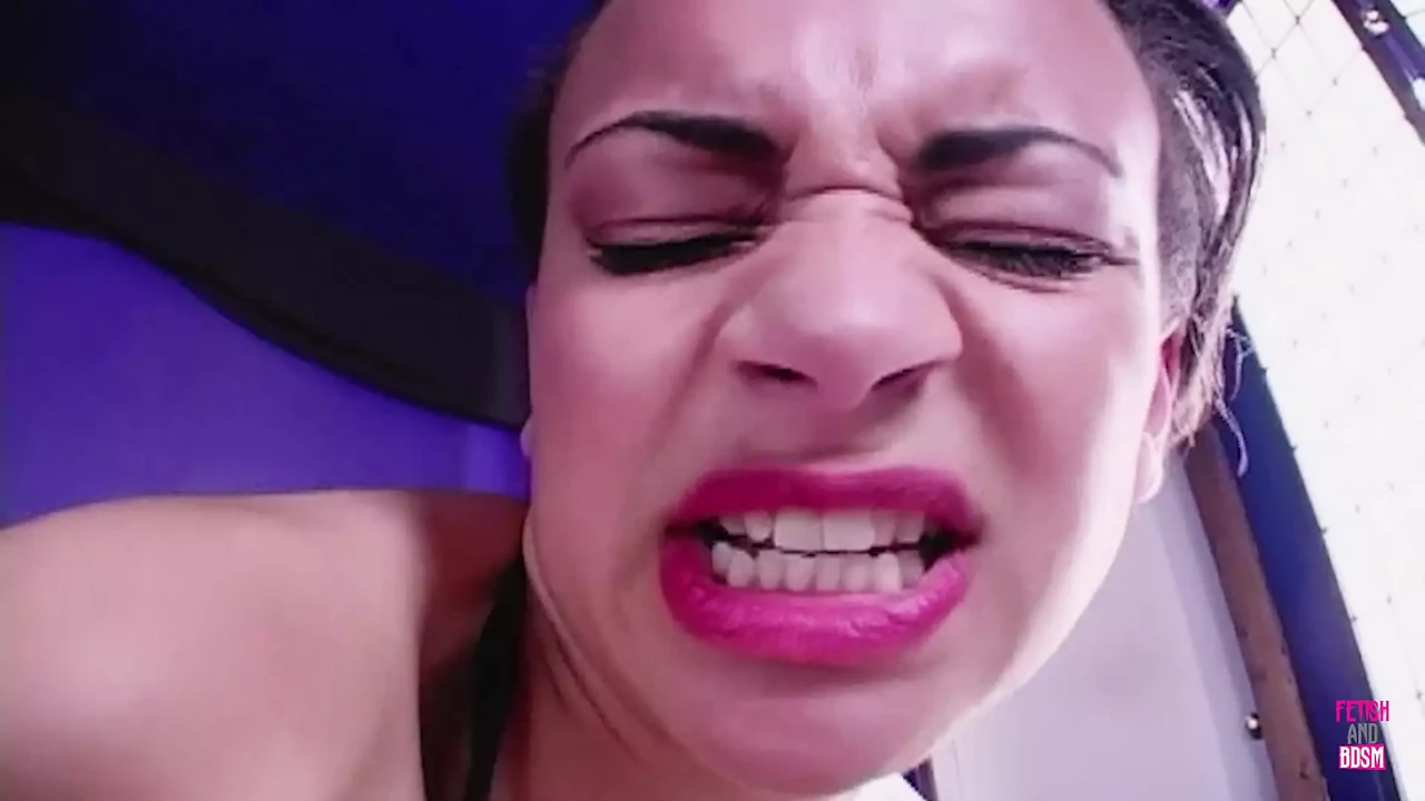 A Brunette with a Strapon Hardcore Drills the Tight Pussy of a Horny Slut