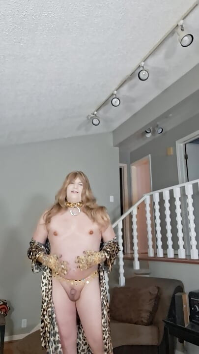 Getting nude with high heels and gloves!