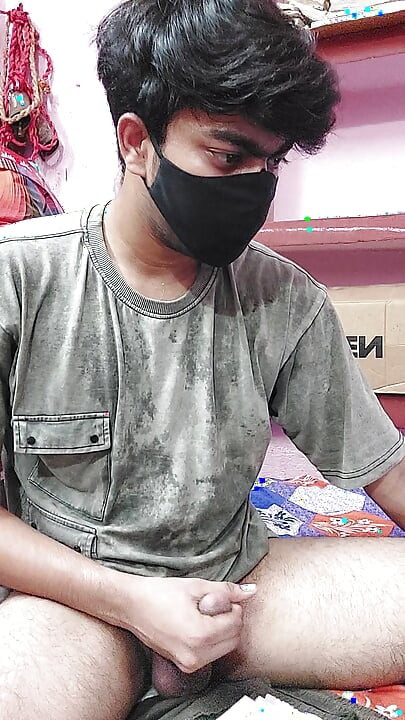 A man using there own hand and try to cum