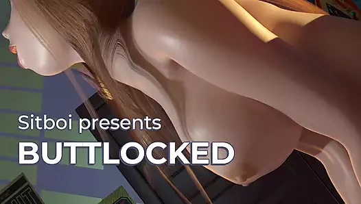 Buttlocked - first trailer. Cute PAWG femdom facesitting (lezdom)
