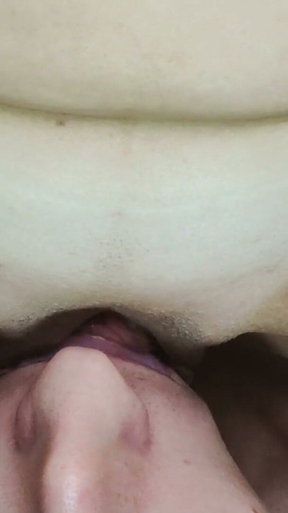 Wet pulsing vulva slides on man's tongue | Clip 1