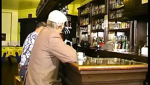 Carole, the Boss of the Bar, Gang-bangued in Her Little White Apron!