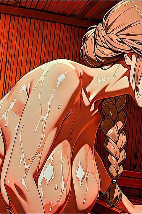 Sauna BJ Cartoon Porn