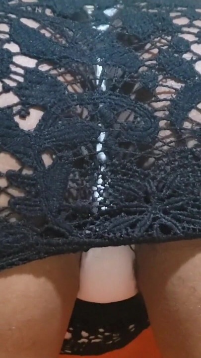 A Woman in a Black Dress at the Hotel with Her Panties Teasing Her Butt | Clip 1