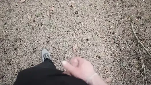 I Flashed My Cock to a Lonely Girl in the Forest and She Helped Me Cum