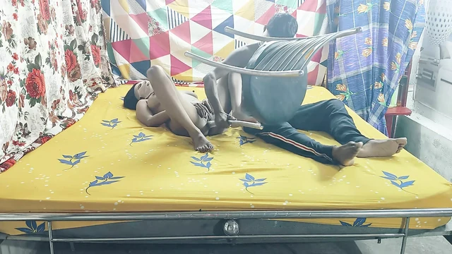 Indian Bitch Fucks with Thief When She Masturbates with Herself
