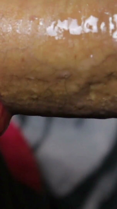 very close-up of plunging a penis into a wet mouth | Clip 1