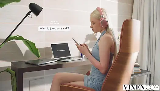 VIXEN Blue-Eyed Blonde Babe Avrora Meey Has Her Sights On Coworkers Thick Cock