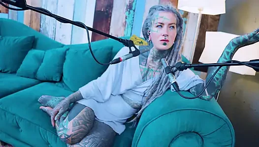 I talk about O - Overcome - ASMR podcast SFW talking goth skinny girl dreadlocks tattoo model inked girl