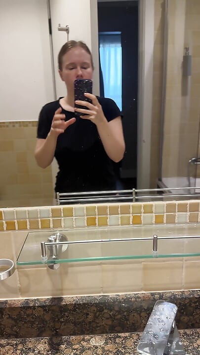 Teen with Braces Brushes Her Teeth