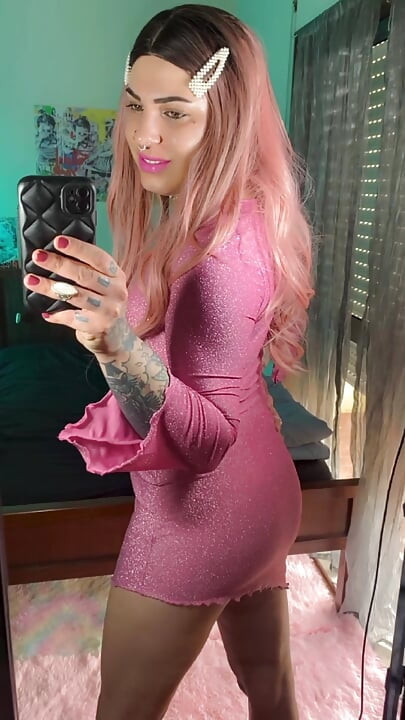 Trans Emma Ink Cumming Her Big and Hot Cock