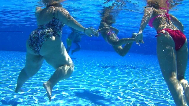 in the pool