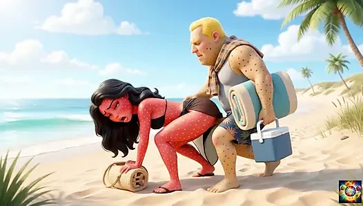 Leidenschaftliche romantik am strand - AI hentai ASmr