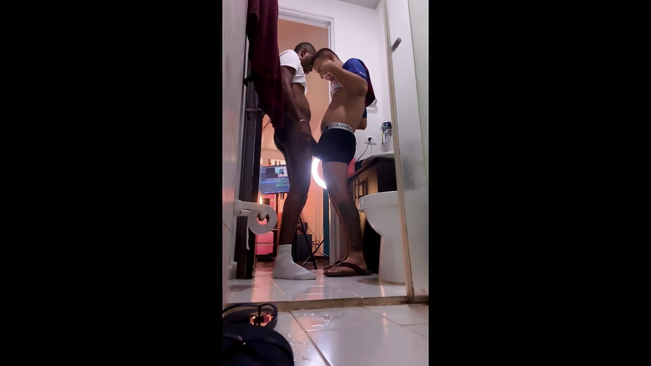 TWO ACTIVE FRIENDS AND TOUCH EACH OTHER'S BIG COCKS AFTER THE FOOTBALL GAME