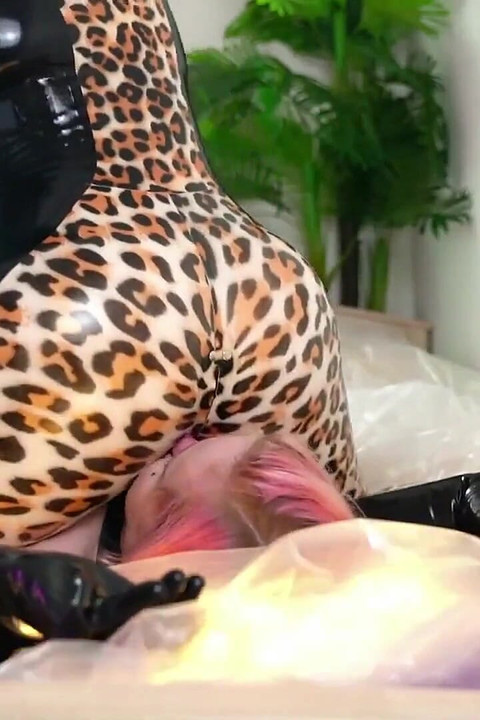 Latex Rubber Facesitting Lesbian Video, Female Domination