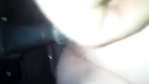 British slut rides gear stick and sucks cock