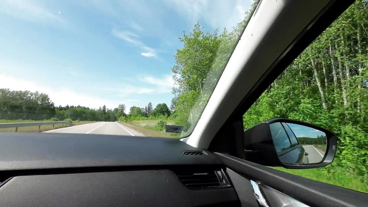 Stepsister Can't Wait for Me to Fuck Her and Masturbate Me on the Way to the Country House