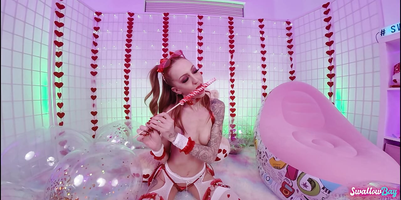 Horny Redhead Kendra Cole Gives Sloppy Valentine's Blowjob