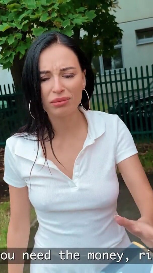 VIP4K. Past due? This naughty brunette knows how to solve this | Clip 1