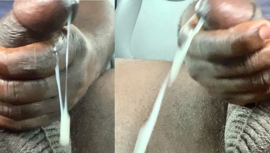 Black Cock Gay Guy Jerking Off & Cumming With Big Load In Public,  Daddy Busting A Nut, (Shooting A Load In Car)