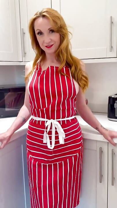 Kitchen MILF Serves Herself with Yoghurt