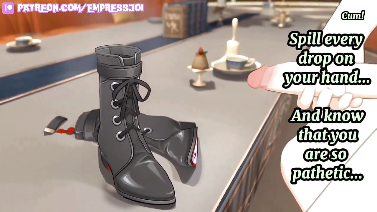 Femdom Hentai JOI: Be Submissive for Smelly Genshin Shoes