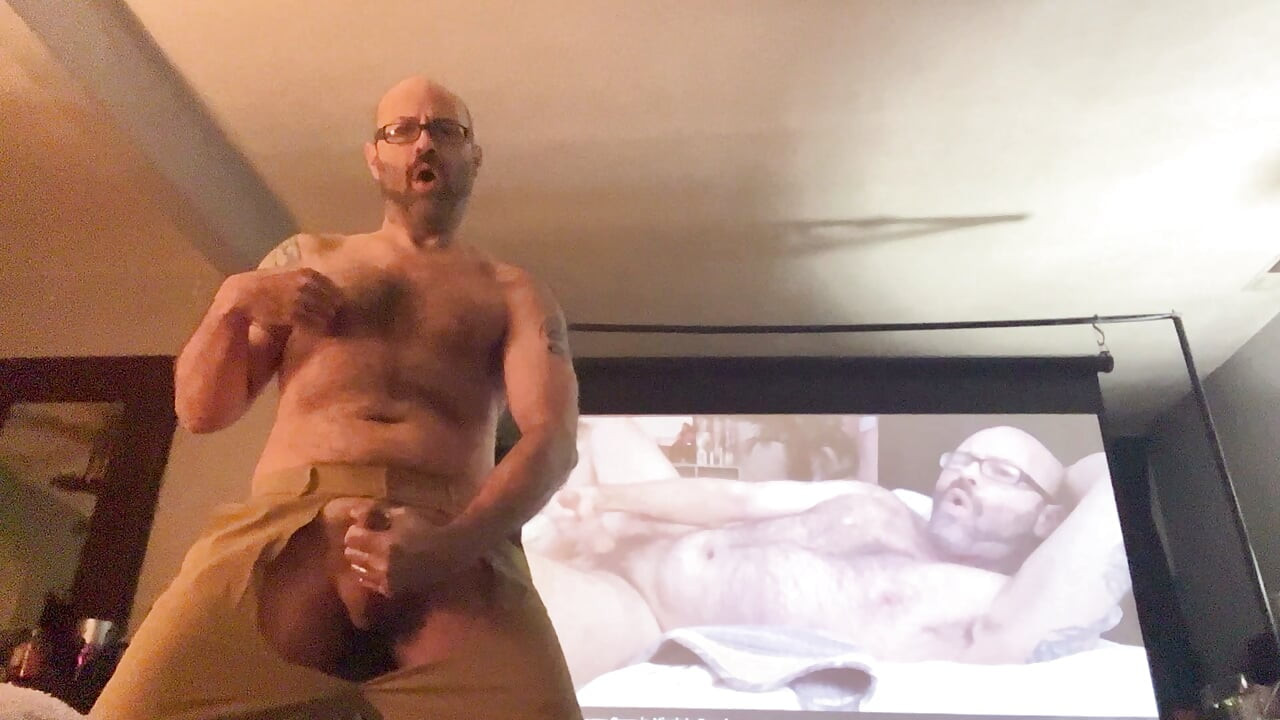 Daddy jerk off watching his video with you