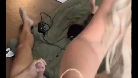 PAWG Wife Drilled by Machine and Cums Riding on Machine