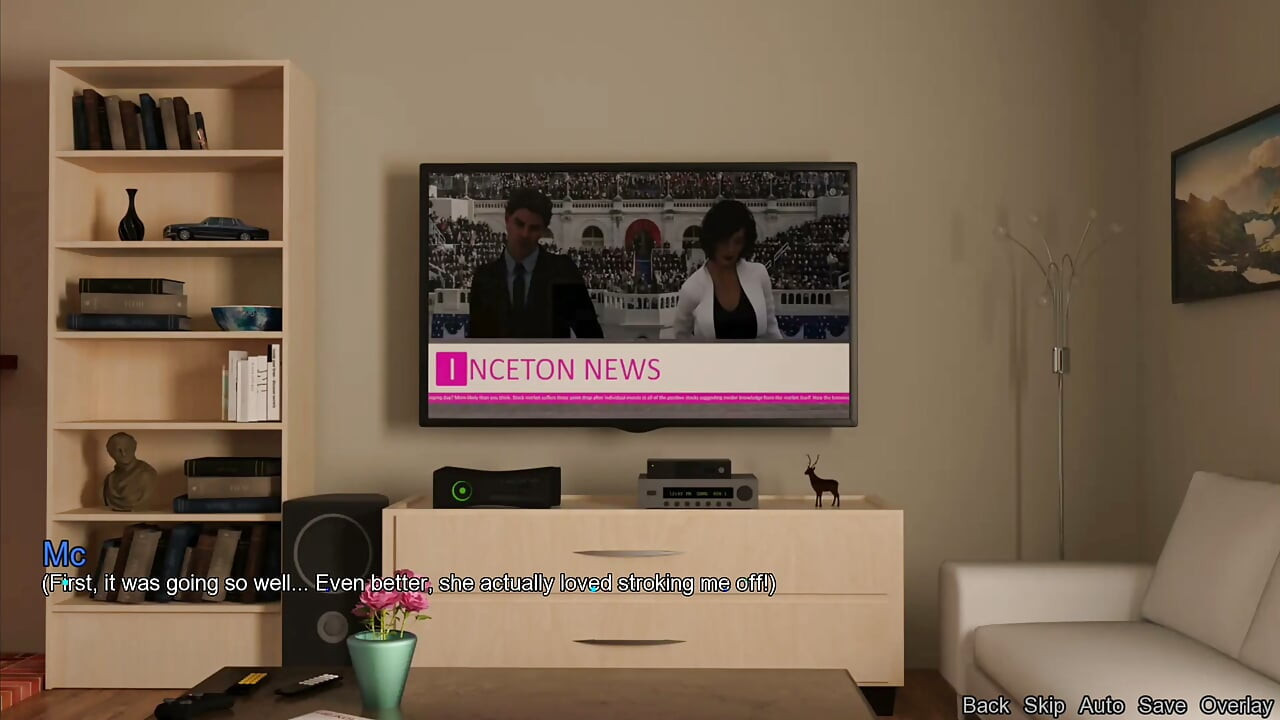 Mia tease Ronnie in hall for sex