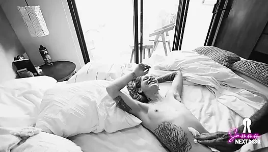 He wakes me up with his ROCK HARD cock