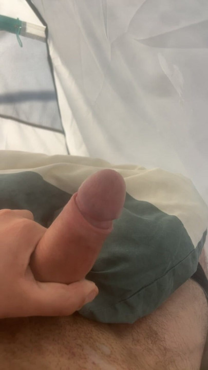 Jerking off in the tent