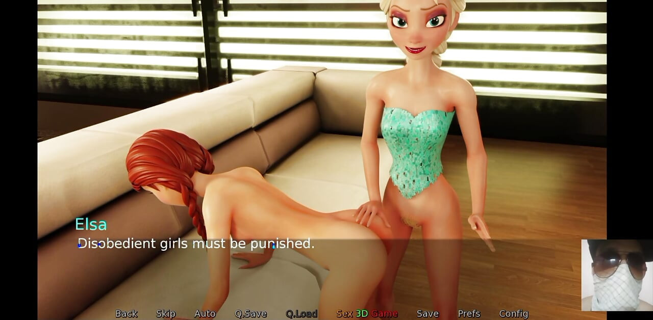 Elsa anna violet and Helen in a lesbian foursome!