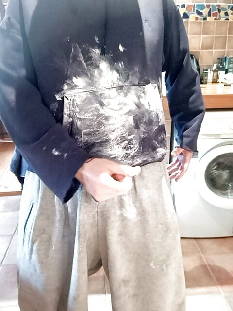 Creamy cum from sweatpants