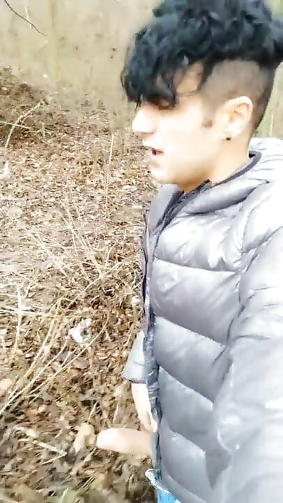 Two Cumshots While Walking Outdoor - Cum After Cum