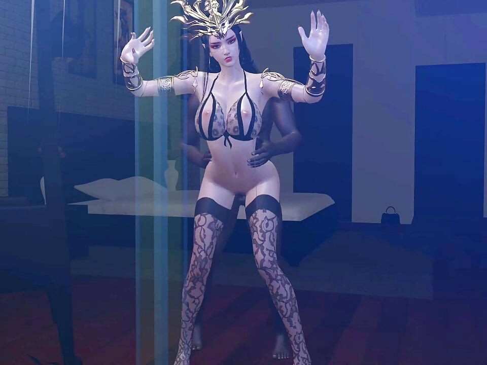 3D الإغراء المطلق العنان: إلهة المنحنيات - 3D الرسوم المتحركة هنتاي