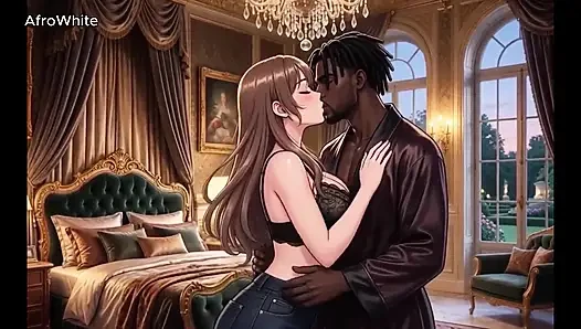 Ai Generated Hentai Animated Anime Cartoon of a Honey Big Boobs Slim British Curvy Student Fucking Her Crush Raw,