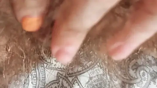 Intense Female Orgasm with Moaning. Masturbating with Her Fingers on Her Clitoris