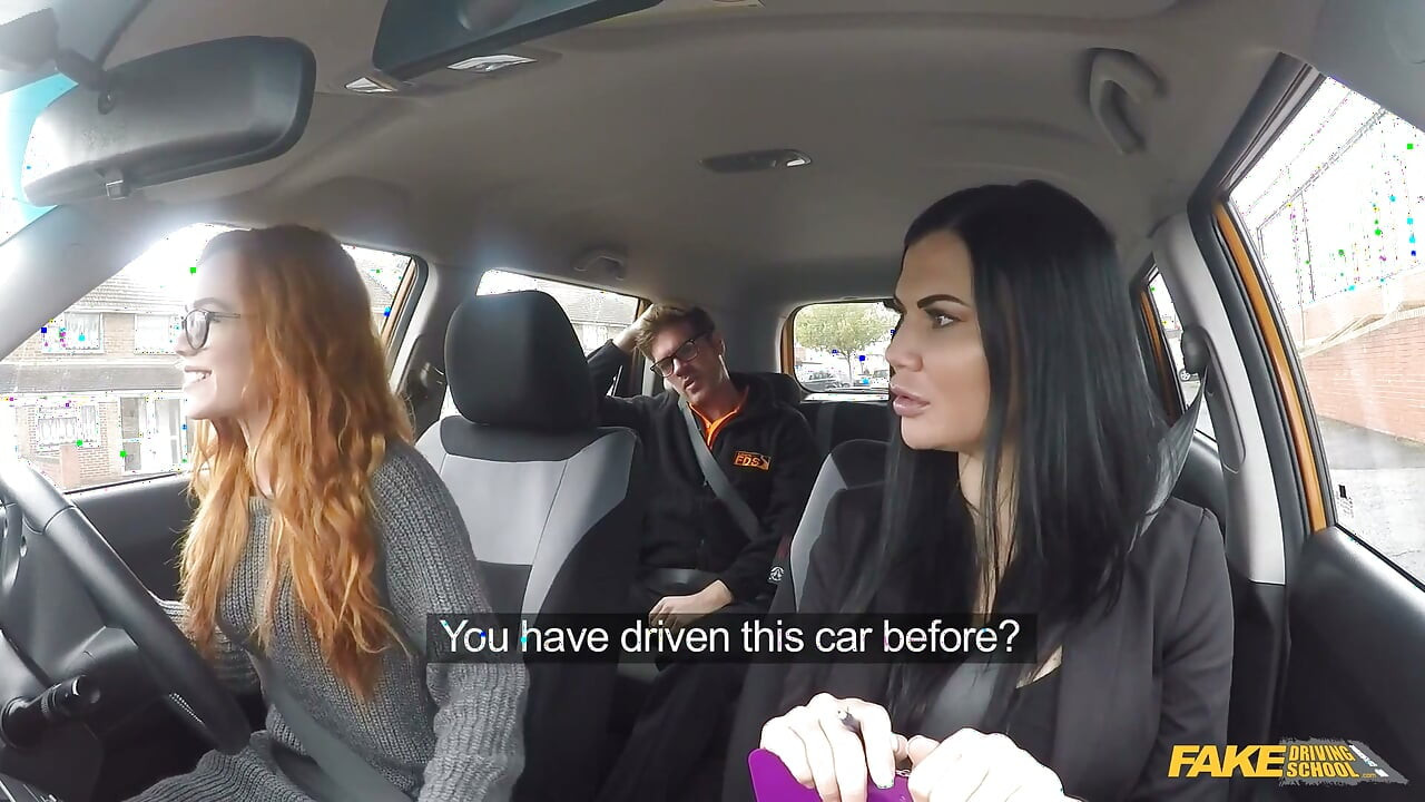 Fake Driving School - Gorgeous Redhead Ella Hughes Begs Examiner for a Chance in Hardcore Sex Video