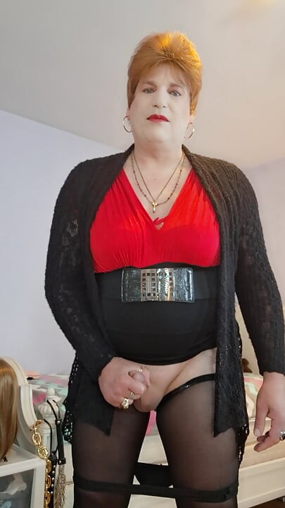 Date night with a granny tranny wife!