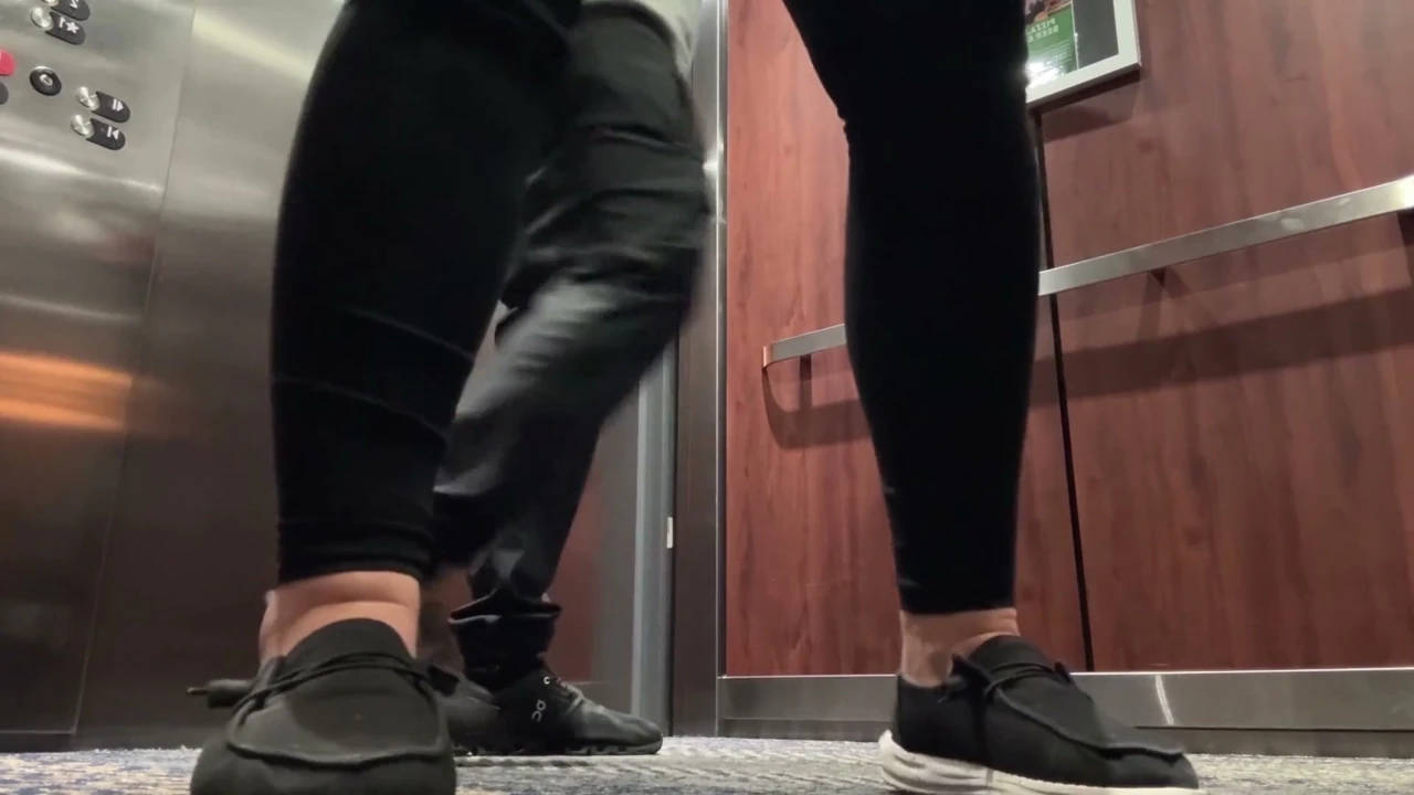 Horny Slut Wife Hotel Sauna Blowjob Elevator Sex and Rough Fuck