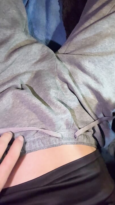 Grey Sweatpants down to Masturbate and CUM