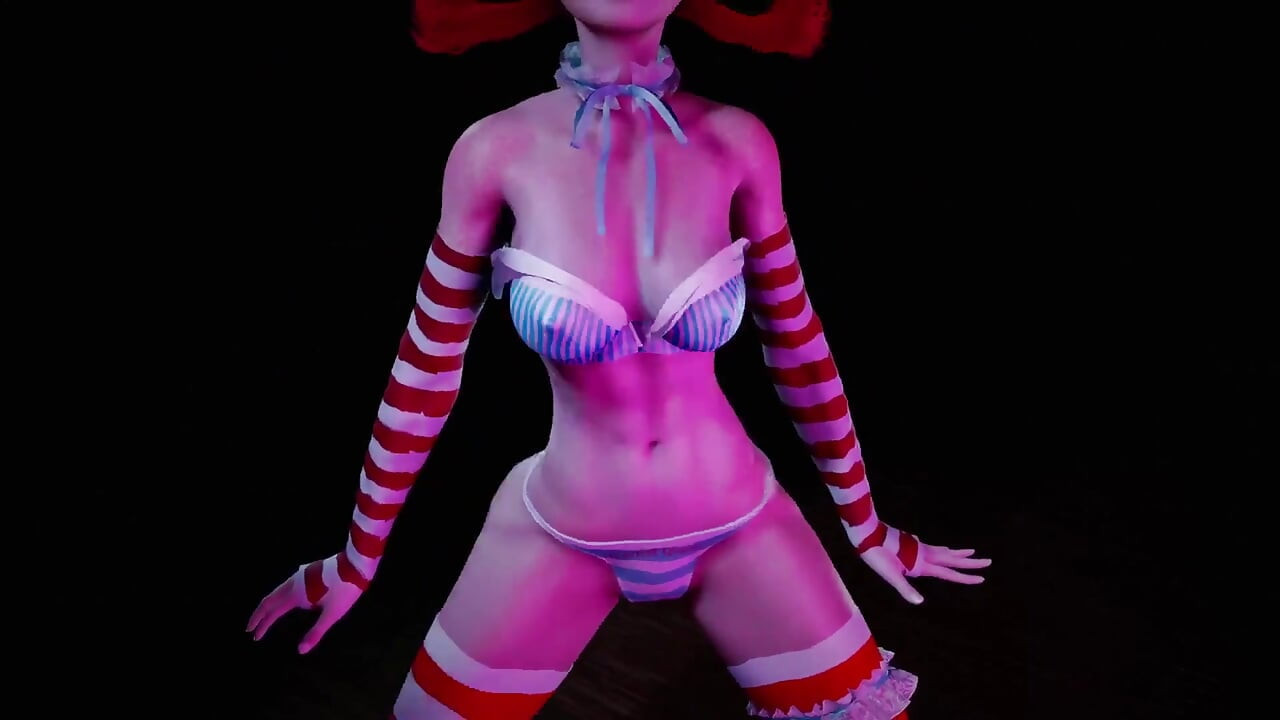 Ruiva com tranças dançando: 3D Hentai
