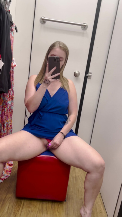 Risky Public Masturbation In Change Room | Clip 1