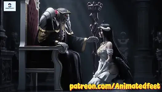 Animasi Albedo Overlord Anal Footjob Blowjob Hentai